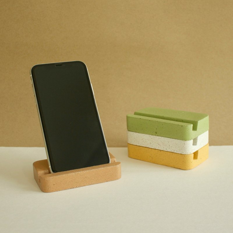 Okaeri Phone Holder Square Sand Texture - Phone Stands & Dust Plugs - Cement Multicolor