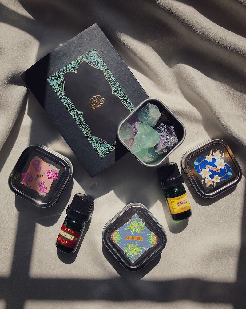 || July~December birthday flower portable ore pure essential oil fragrance set|| - Fragrances - Essential Oils Multicolor