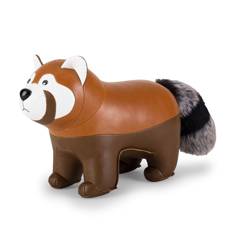 Zuny - Red Panda - Bookend - Items for Display - Faux Leather Multicolor