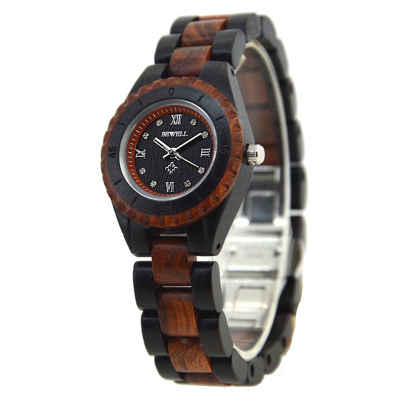 Installment Payment -Wooden Watch Ladies Quartz Watch Red Altar Wood and Ebony Wood - Women's Watches - Wood 
