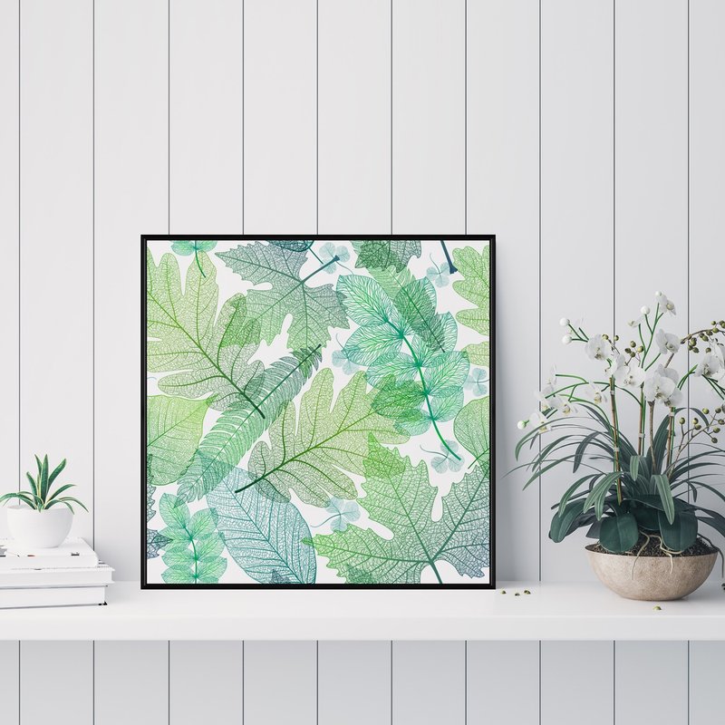 Green Maple Symphony - Plant Illustration Wall Art,Greenery Wall Art, Room Wall - โปสเตอร์ - ผ้าฝ้าย/ผ้าลินิน สีเขียว