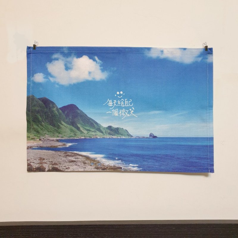 客製化 棉麻 掛布 蘭嶼 - 海報/掛畫/掛布 - 棉．麻 藍色