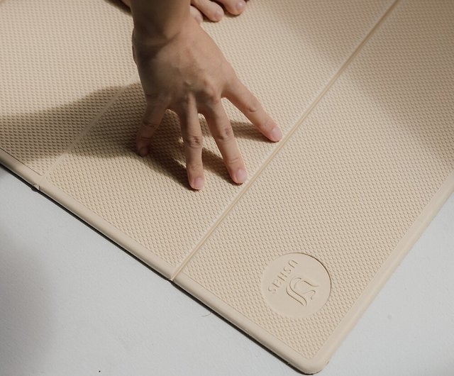 USHaS‧Yoga Healing】Light Storage 12 Folding Yoga Mat 6mm - Cream