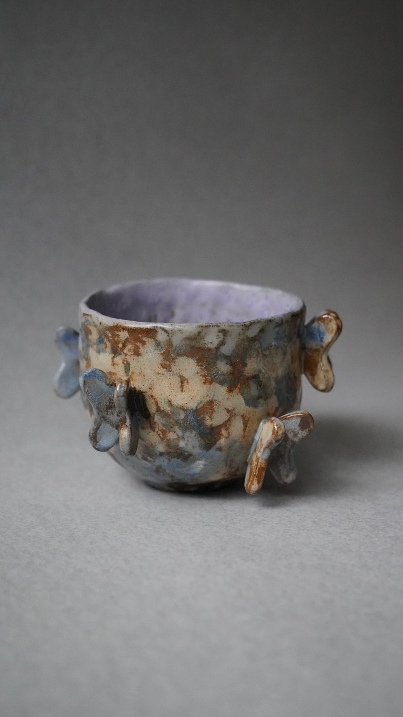 • 米粒出陶中 • 033 胃裡的蝴蝶 - 5蝴蝶杯 - 其他杯子 - 陶 多色