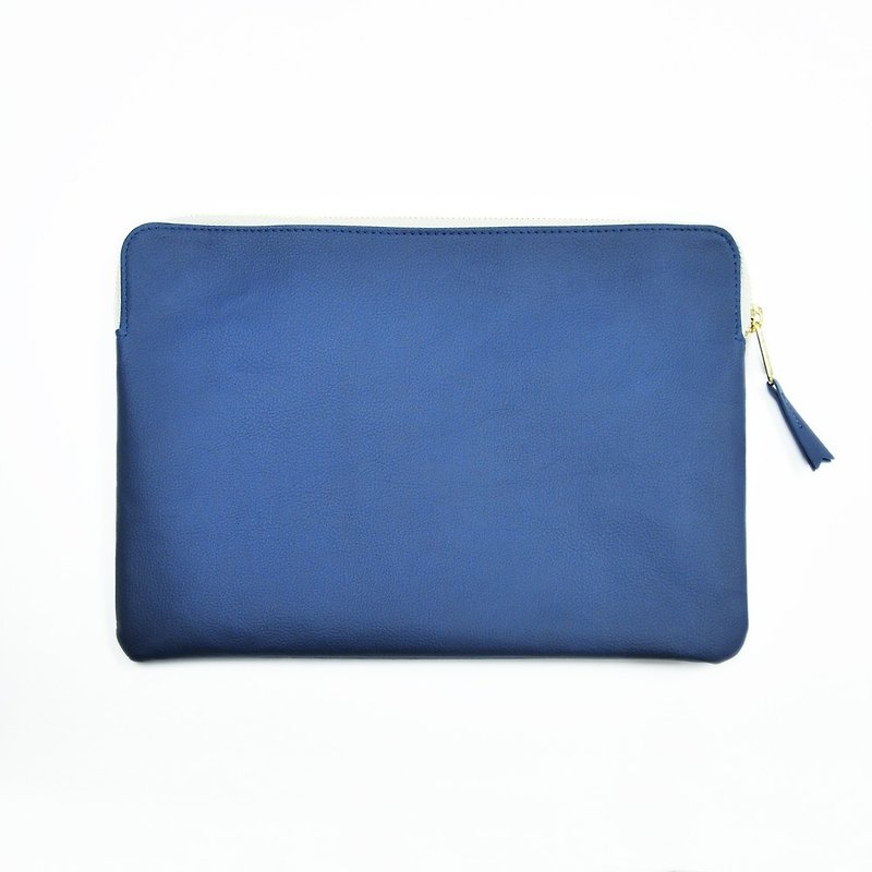 Bellagenda 10.5" Tablet PC Bag Customized Branding Sundries Bag Protective Case Army Blue Valentine's Day Gift - กระเป๋าเครื่องสำอาง - หนังเทียม สีน้ำเงิน