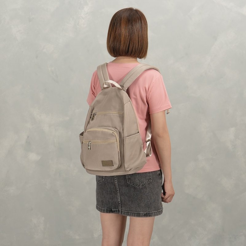 Backpack-Phantom Anti-theft Nylon Backpack (Large)-6007-31-Multi-color Optional - Backpacks - Nylon Khaki