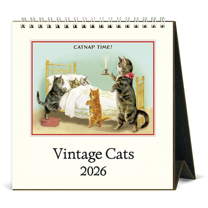 (預購) Cavallini & Co.  2026 桌曆\月曆 VINTAGE CATS - 日曆/月曆/年曆 - 紙 多色