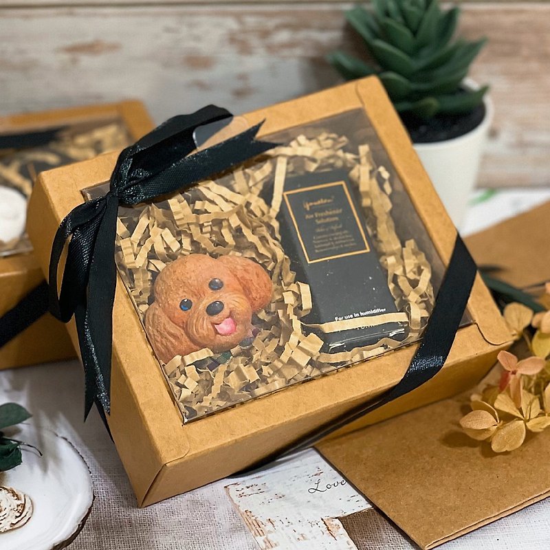 Cute Poodle-/Indoor Fragrance/Styling Diffuser Stone/Fragrance Tag - Fragrances - Other Materials Orange