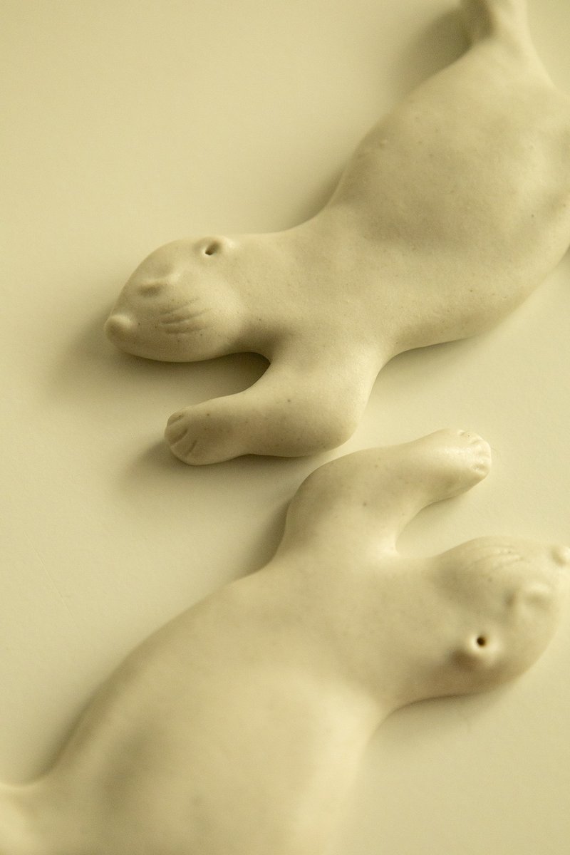 Healing Otter Massage Board - Other - Pottery White