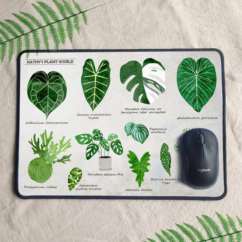 Customized plant mouse pad - Mouse Pads - Other Materials Multicolor