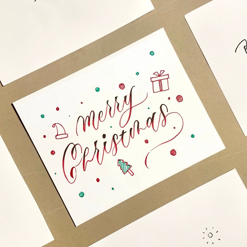 クリスマスポストカード クリスマス手書きポストカード - カード・はがき - 紙 