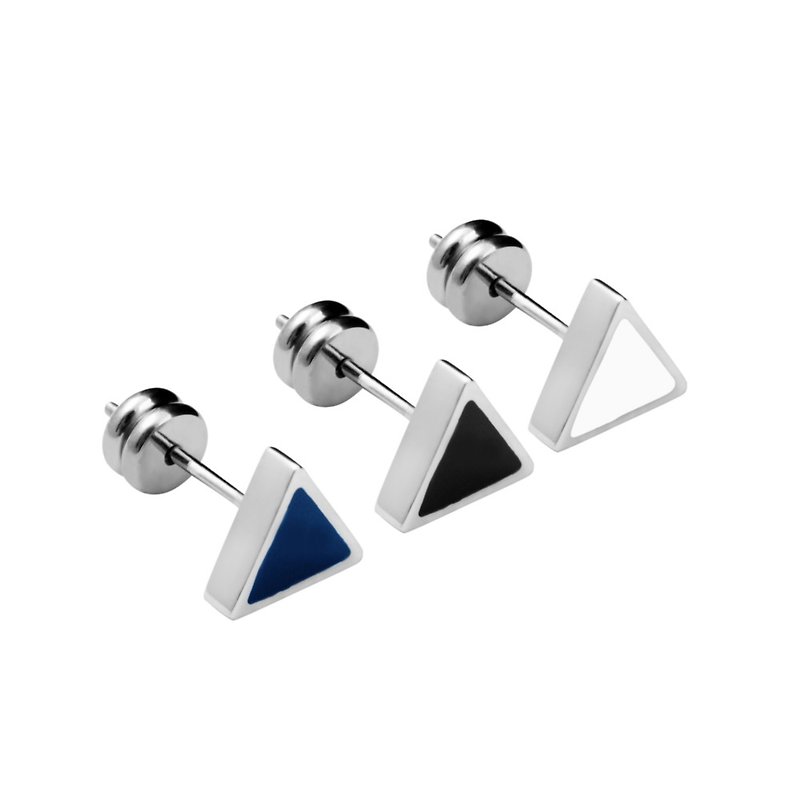 Pure Titanium Earrings - ต่างหู - โลหะ สีน้ำเงิน