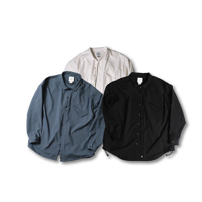 2021 Basic Fixed Sleeve Shirt Set - กางเกง - เส้นใยสังเคราะห์ สีดำ