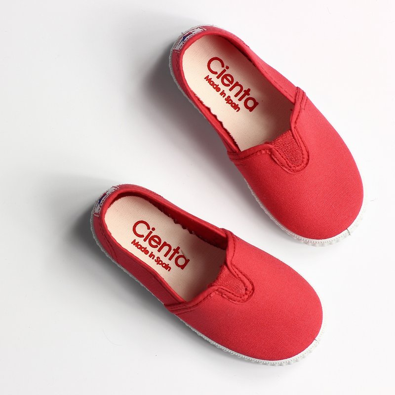 西班牙國民帆布鞋 CIENTA 54000 06紅色 大童、女鞋尺寸 - 女款休閒鞋 - 棉．麻 紅色