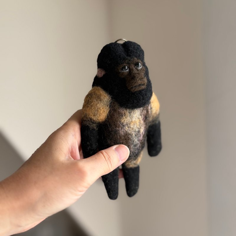 ヒゲサキのキーホルダー - 鑰匙圈/鑰匙包 - 羊毛 黑色