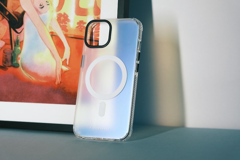 Colorful transparent magnetic Magsafe anti-fall phone case - แกดเจ็ต - พลาสติก 