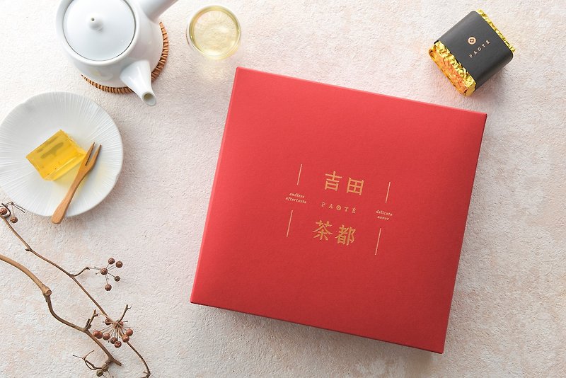 2021年吉田茶市台湾春山厳選茶ギフトボックス-香ばしいウーロン - お茶 - その他の素材 レッド