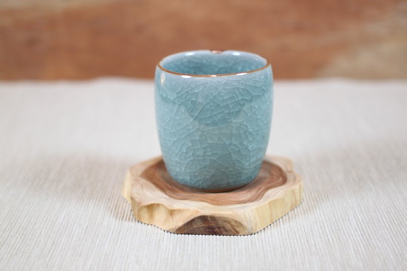 [Christmas gift box] Ge kiln ice cracked glaze handmade Japanese small cup Xifu goods - ถ้วย - ดินเผา 