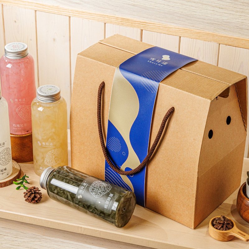 雪耳迷/白木耳飲 6入+普魯士藍環保禮盒 - 養生/保健食品/飲品 - 新鮮食材 多色