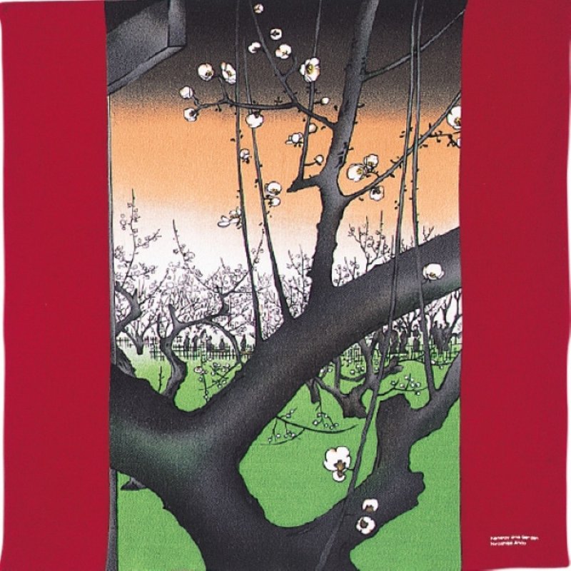 京都風呂敷包巾-隅田川 二巾-梅 - 手帕 - 棉．麻 