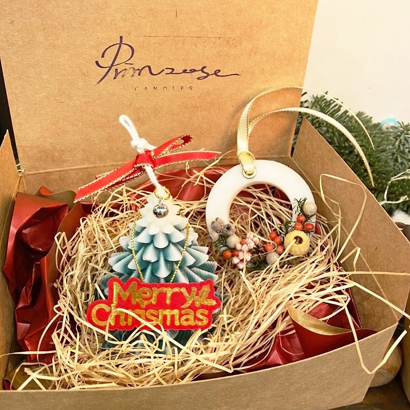 【Fragrance Combination】Christmas tree candles+Fragrance Garland - น้ำหอม - ขี้ผึ้ง ขาว