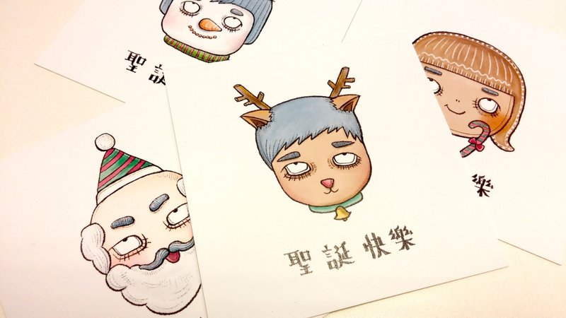 TMY_ 聖誕卡_Xmas Card - 卡片/明信片 - 紙 多色