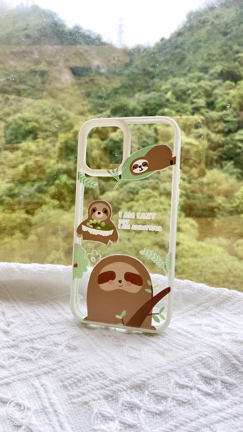 【Little Sloth】Anti-collision frame mobile phone case - เคส/ซองมือถือ - พลาสติก 