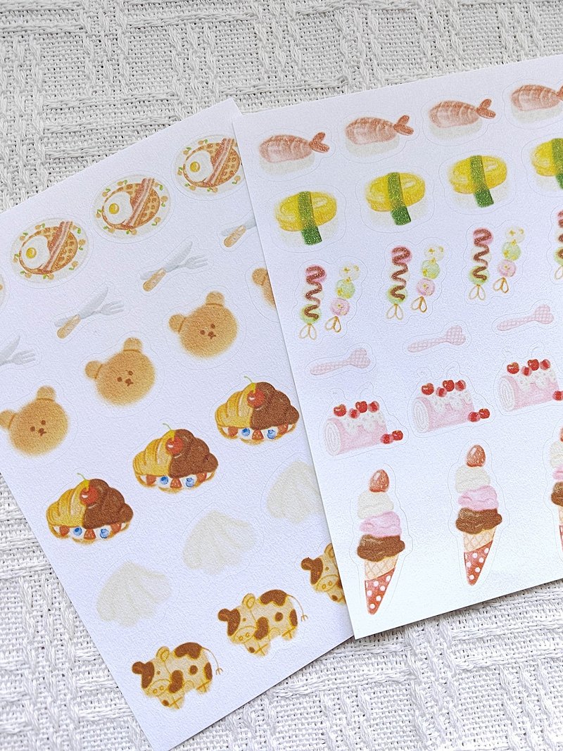 【Stickers】Carbohydrate Party Tree Pattern Stickers Notebooks to Match as You Like - สติกเกอร์ - กระดาษ หลากหลายสี