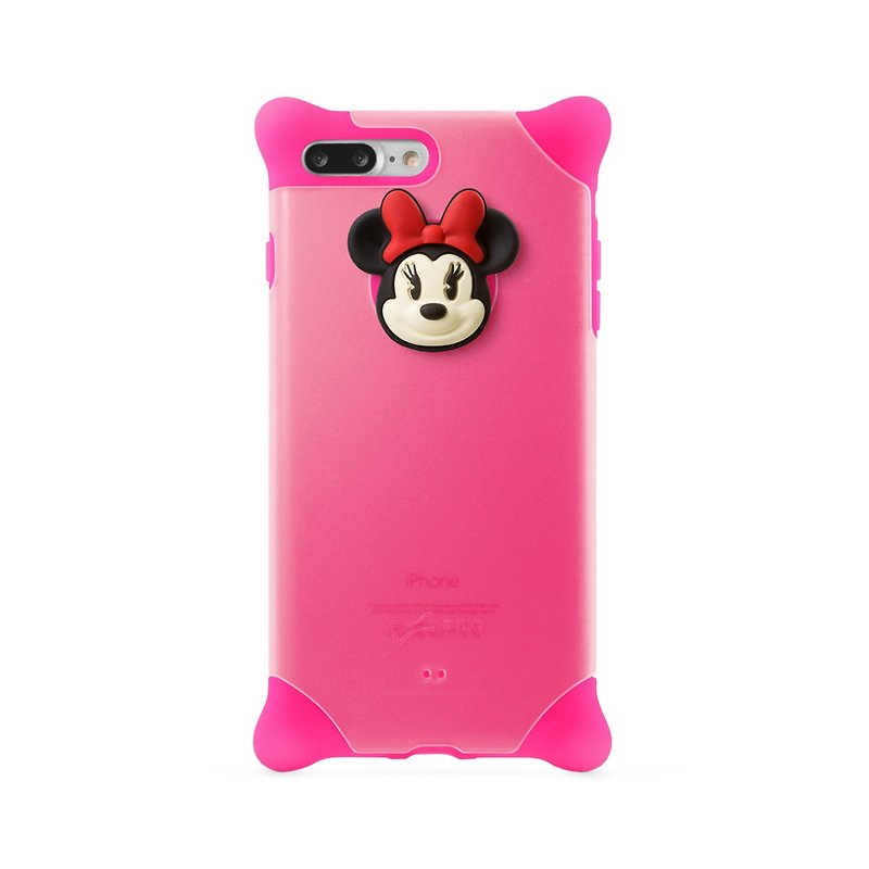 ボーン/ iPhone 8プラス/ 7プラスバブルスリーブ - ミニー - スマホケース - シリコン ピンク