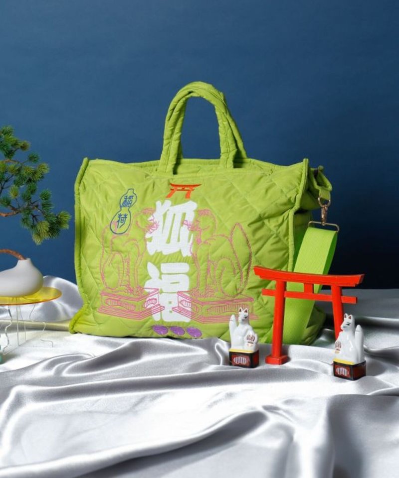 【熱門預購】和風刺繡2WAY托特包 (3色) 7CRP5301 - 側背包/斜背包 - 其他材質 多色