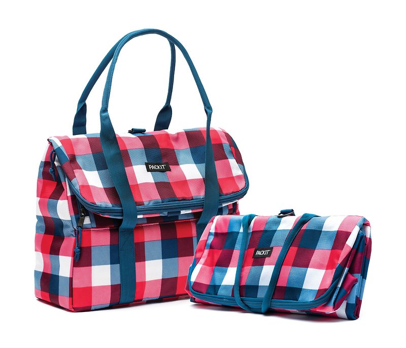 [Offer] US PACKiT Ice Cool Picnic Refrigerated Tote Bag (British Checkered) Action Refrigerator - อื่นๆ - วัสดุอื่นๆ 