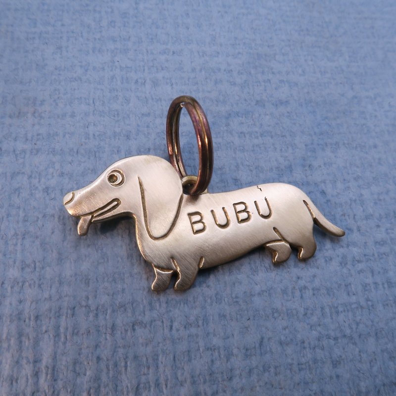Dog shaped Bronze dog tag-dachshund - Other - Other Metals Gold