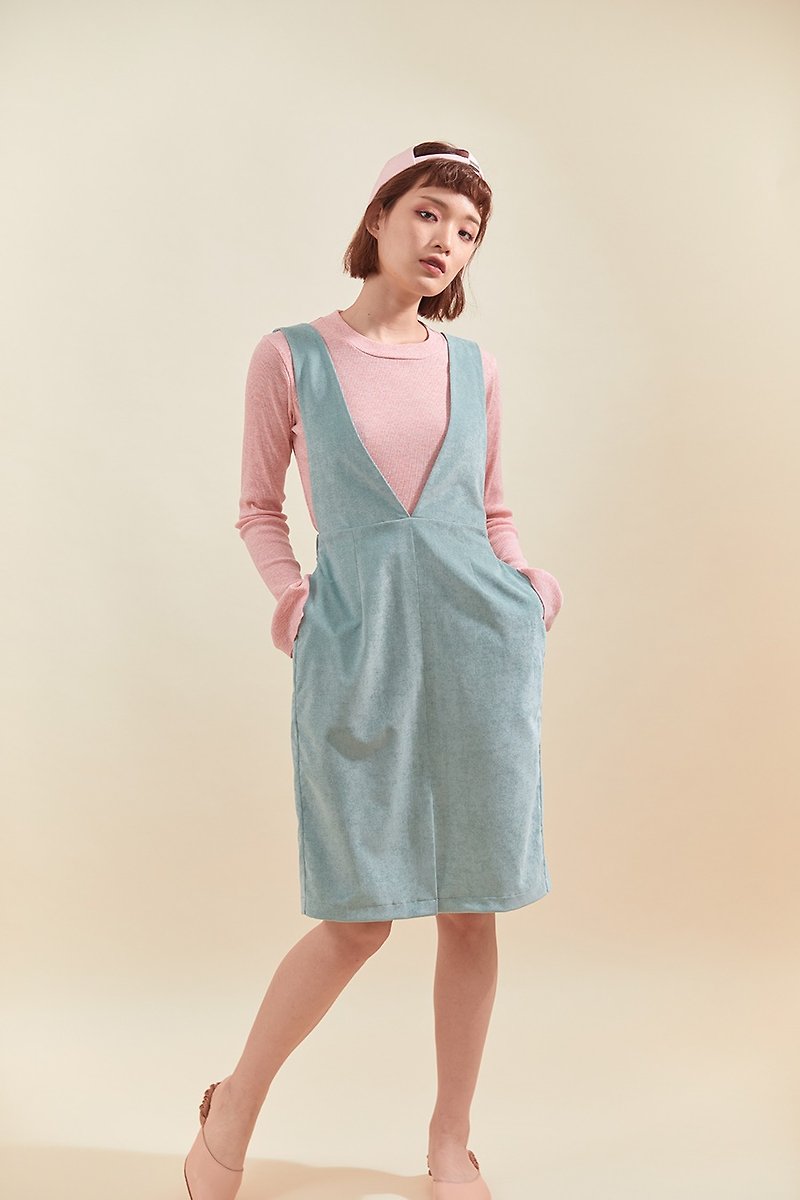 Tinsel straps dress (mint) - One Piece Dresses - Other Materials Blue