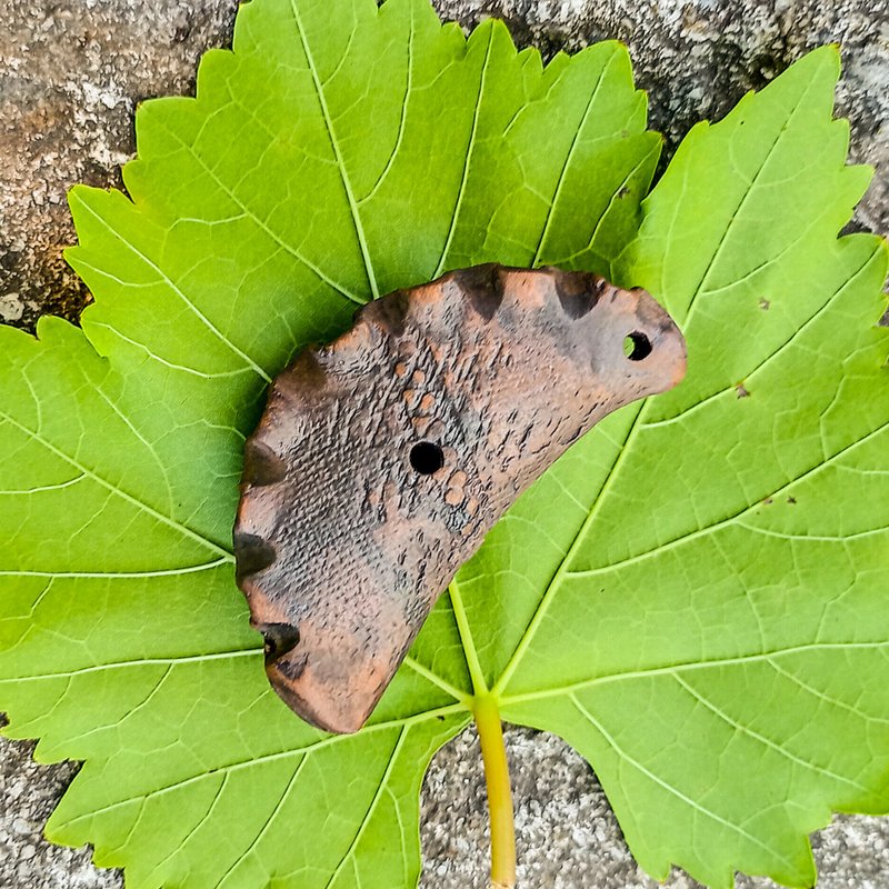 Small clay Varenyk whistle,clay ocarina musical instrument,ukrainian varenyky so - 吉他/樂器 - 陶 咖啡色