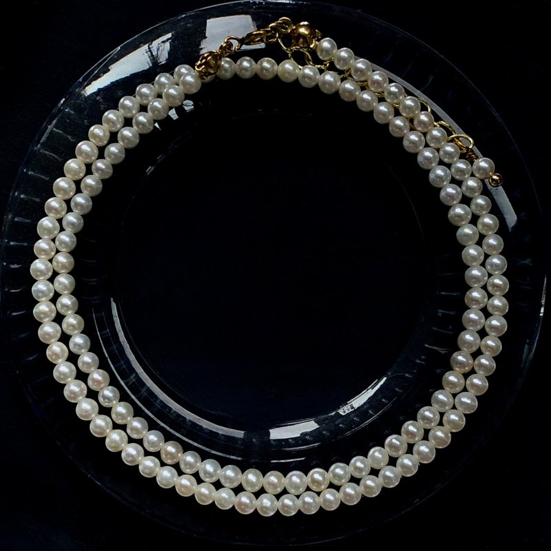 ITS-N174【珍珠項鍊・Pearl】優質細緻強珠光禮盒珍珠項鍊。 - 項鍊 - 珍珠 白色