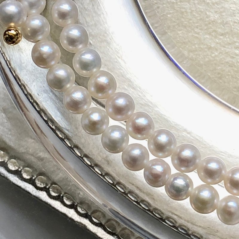 ITS-N174【珍珠項鍊・Pearl】手作精品細緻強珠光淡水珍珠項鍊 - 項鍊 - 珍珠 白色