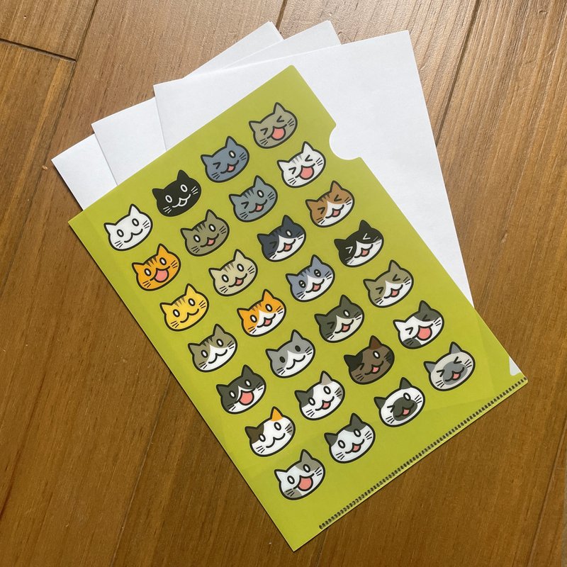 クリアファイル・猫まみれ　【からし】 - 文件夾/資料夾 - 其他材質 