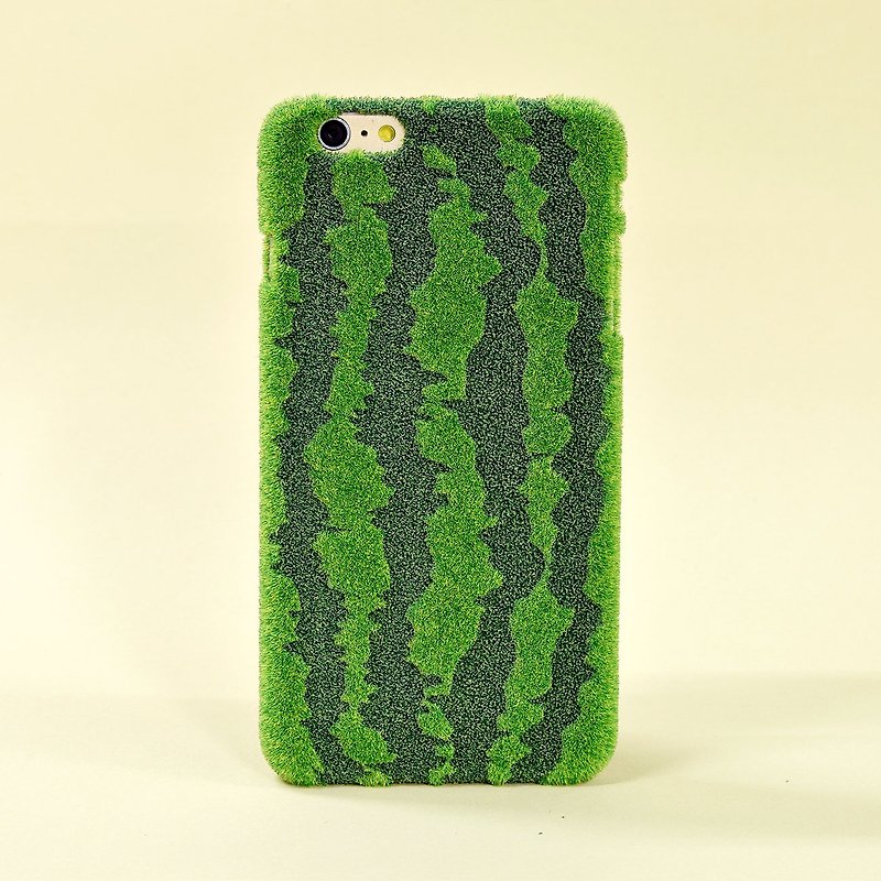 Shibaful watermelon iPhone case 草坪手機殼 夏季限定西瓜版 - 手機殼/手機套 - 其他材質 綠色
