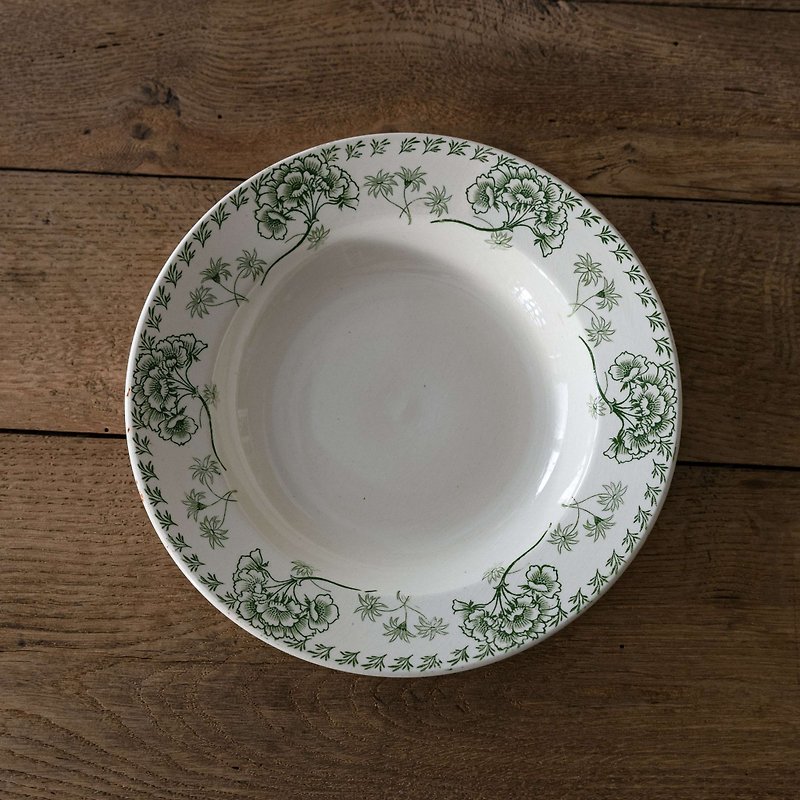 柳染グリーン汁皿 直径24cm - 皿・プレート - 陶器 