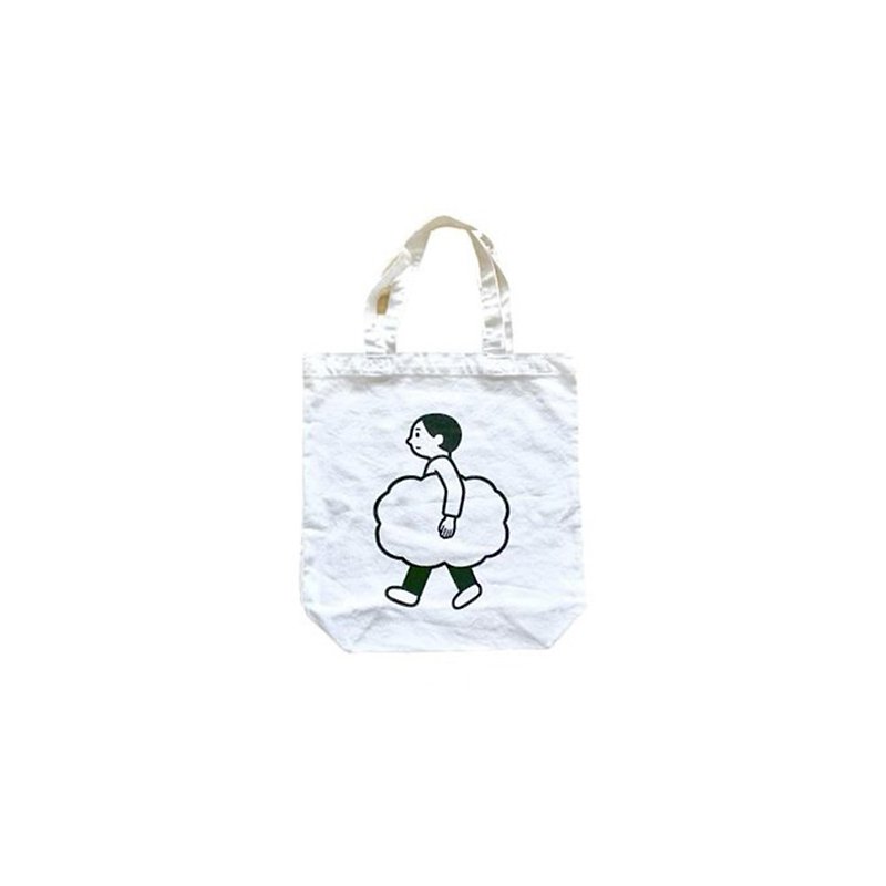 NORITAKE-CLOUD BOY totebag - Messenger Bags & Sling Bags - Cotton & Hemp White