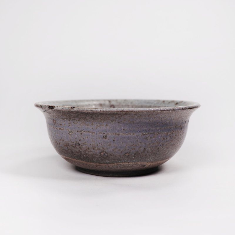 Ming ya kiln l wood burning ore iron ash glaze bowl - ถ้วยชาม - ดินเผา สีเทา