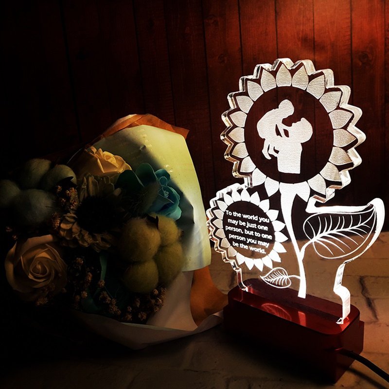 文青夜燈 - 文青向日葵 - 燈具/燈飾 - 壓克力 透明