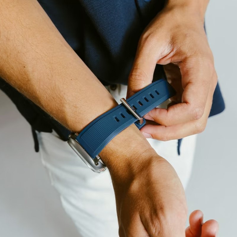 【美國NOMAD】 Apple Watch專用高性能橡膠質感錶帶-49/45/44/42m - 錶帶 - 橡膠 藍色