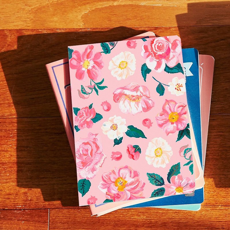 7321 Design Magic Series Natalie Notebook M - Pink Garden, 73D73488 - สมุดบันทึก/สมุดปฏิทิน - กระดาษ สึชมพู