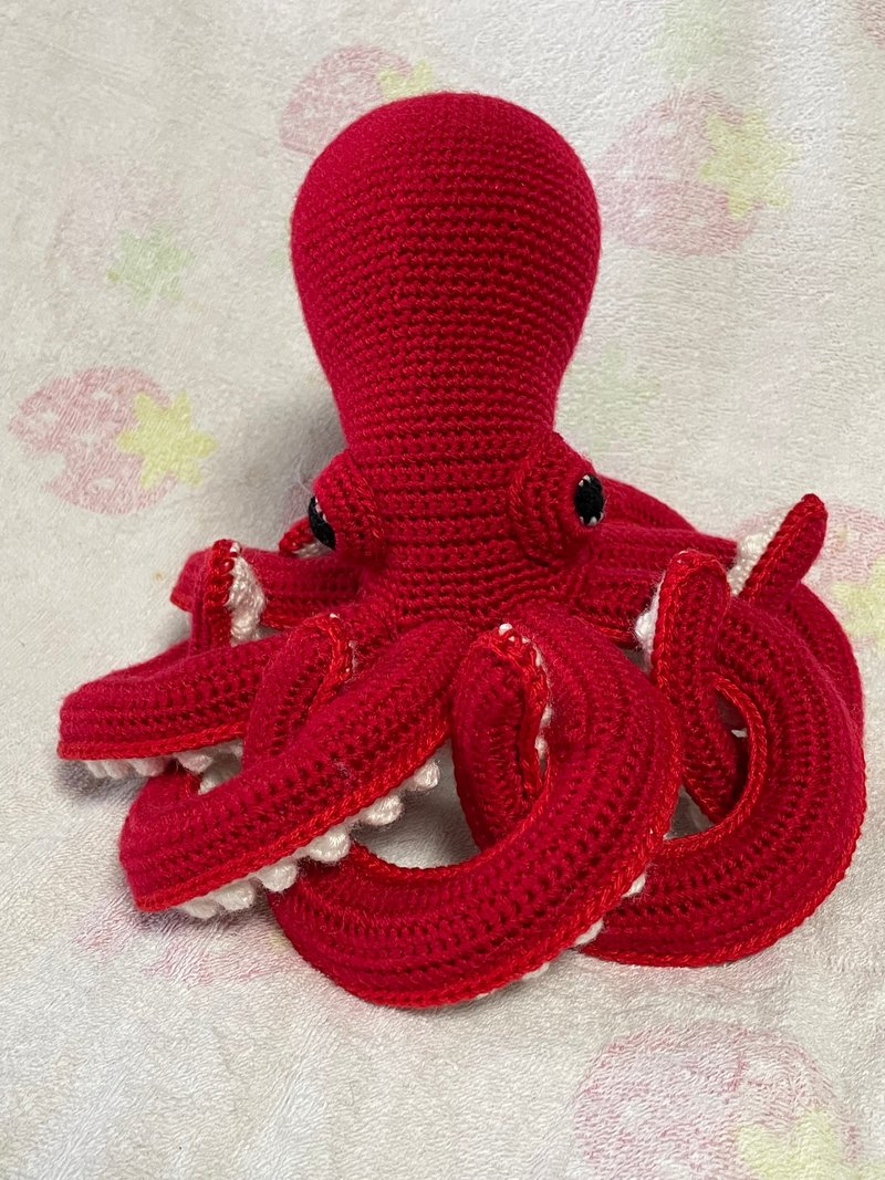 かぎ針編み海洋生物タコかわいい編みぐるみ - 編織/刺繡/羊毛氈/縫紉 - 棉．麻 