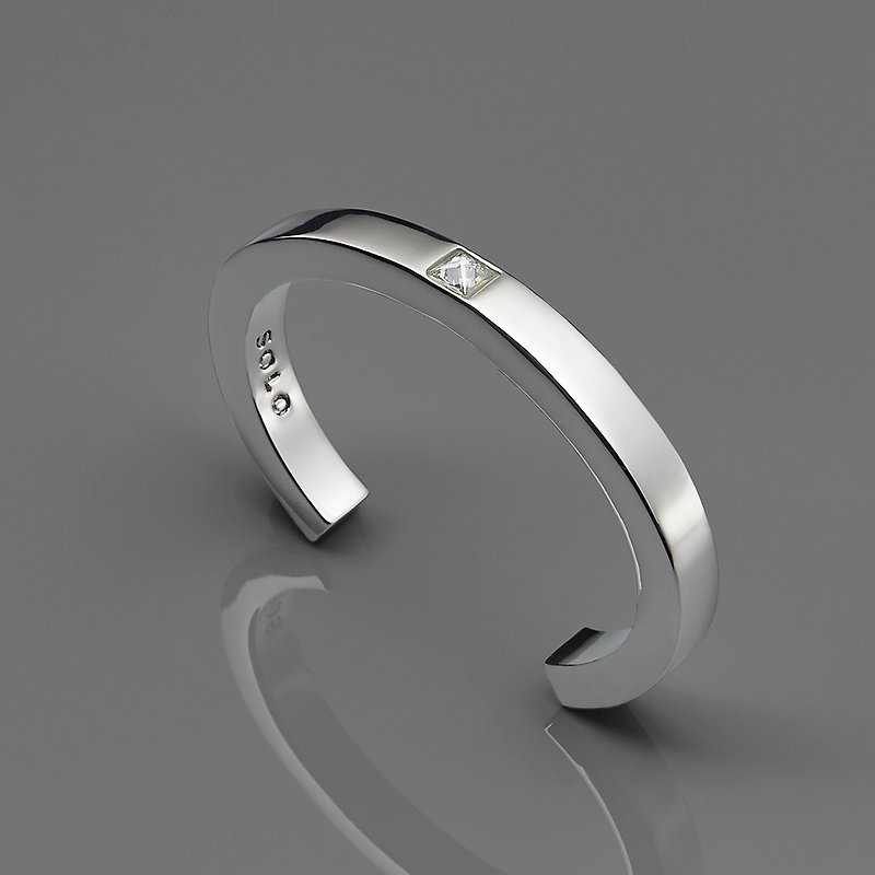 簡約方鑽手環 - 項鍊 - 其他金屬 銀色