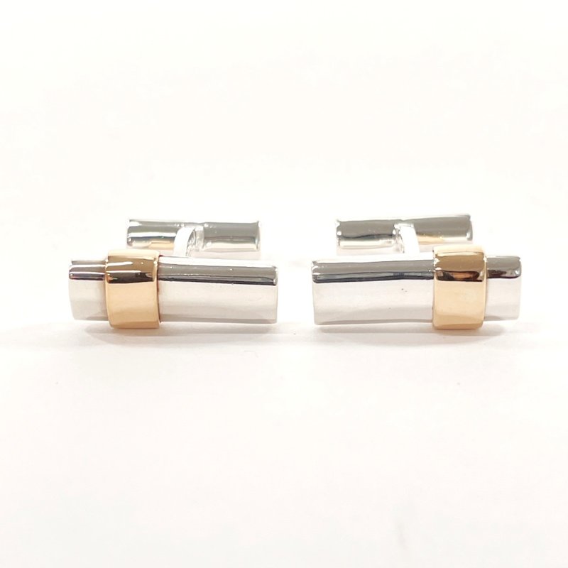 Hermes Cufflinks Silver/K18 Gold/ Silver Silver Newly Refinished - อื่นๆ - เงินแท้ สีเงิน