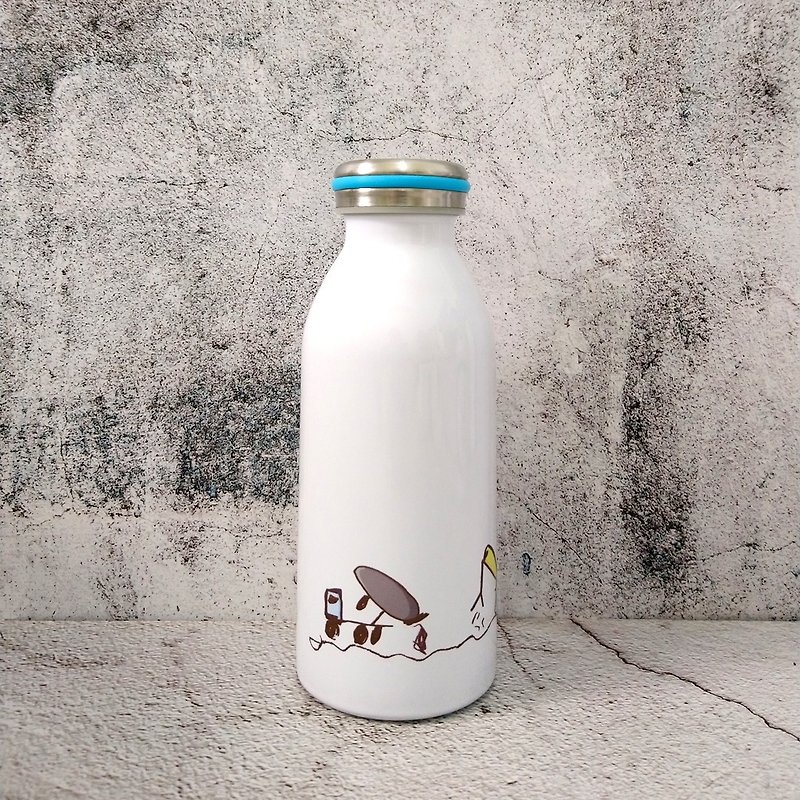 (Spot commodity) 304 stainless steel vacuum insulation milk bottle 350ML under construction - กระบอกน้ำร้อน - สแตนเลส หลากหลายสี