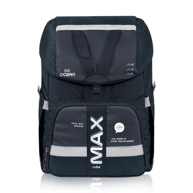 Tiger Family MAX Cool Play Guardian Ocean Series Ultra-Lightweight Spine Protector School Bag Pro 2 - Mysterious Dark Blue - Backpacks - Waterproof Material Blue