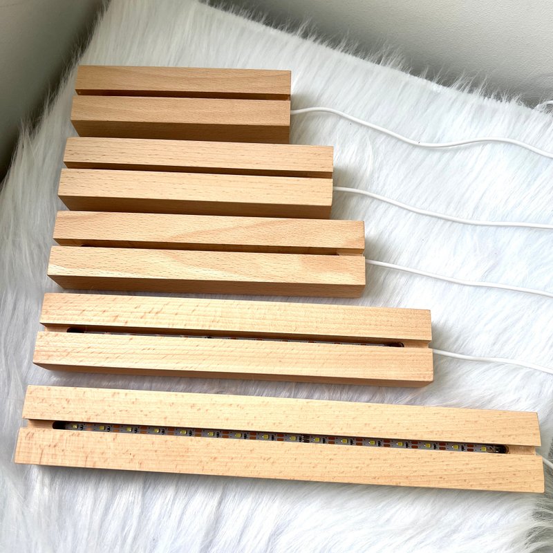 USB長形木燈座 - 燈具/燈飾 - 木頭 咖啡色